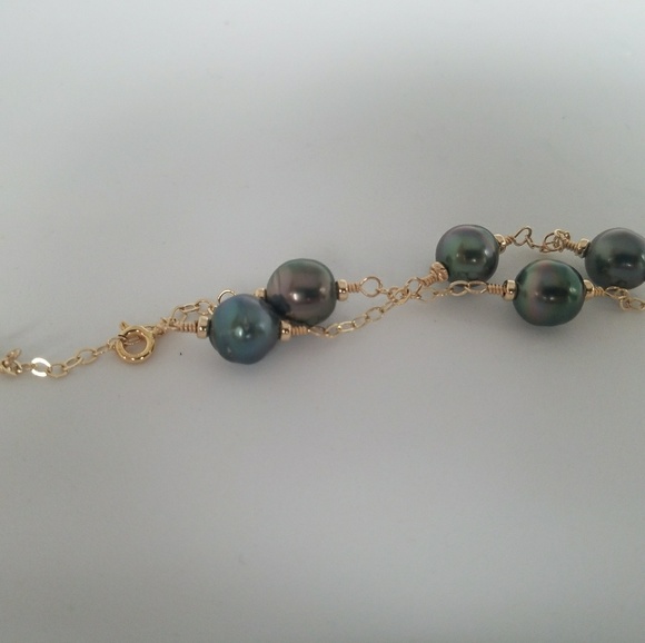 Tahitian pearl bracelet gold filled silver starfis - Picture 7 of 8